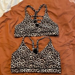 Zyia leopard print sports bra bundle